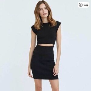 Aritzia Wilfred Black Cutout Dress